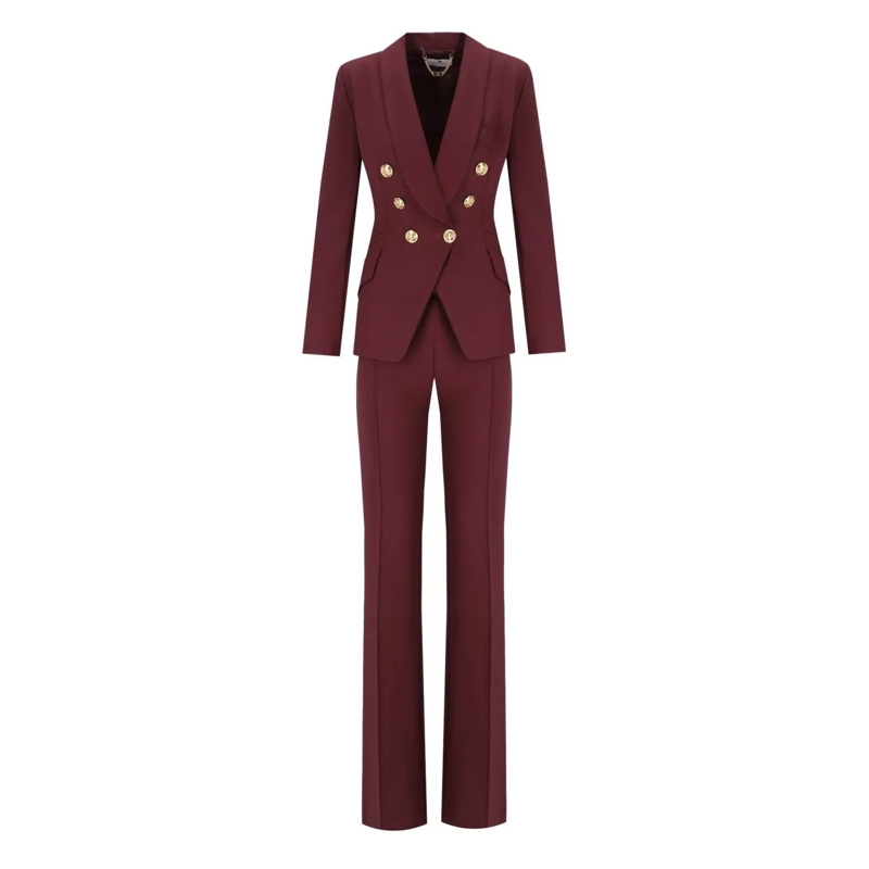 Elisabetta Franchi  ELISABETTA FRANCHI ROUGE NOIR KOSTÜM rot