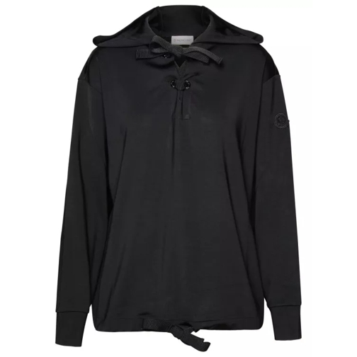 Moncler Black Viscose Sweatshirt Black 