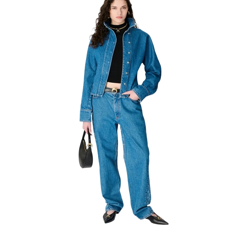 Marine Serre Jeans Weite Moon Laser Jeans BL05 LIGHT BLUE