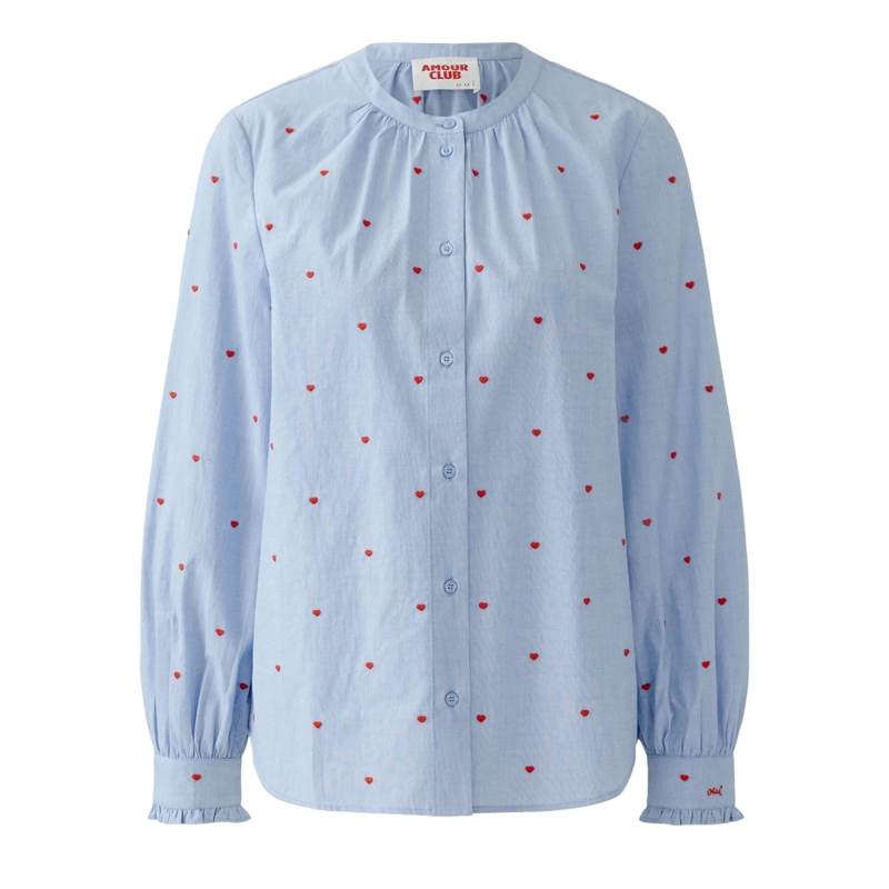Oui Bluse Bluse blau