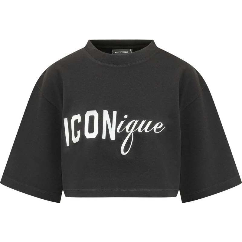 Dsquared2 T-shirt T-Shirt Cropped Iconique schwarz
