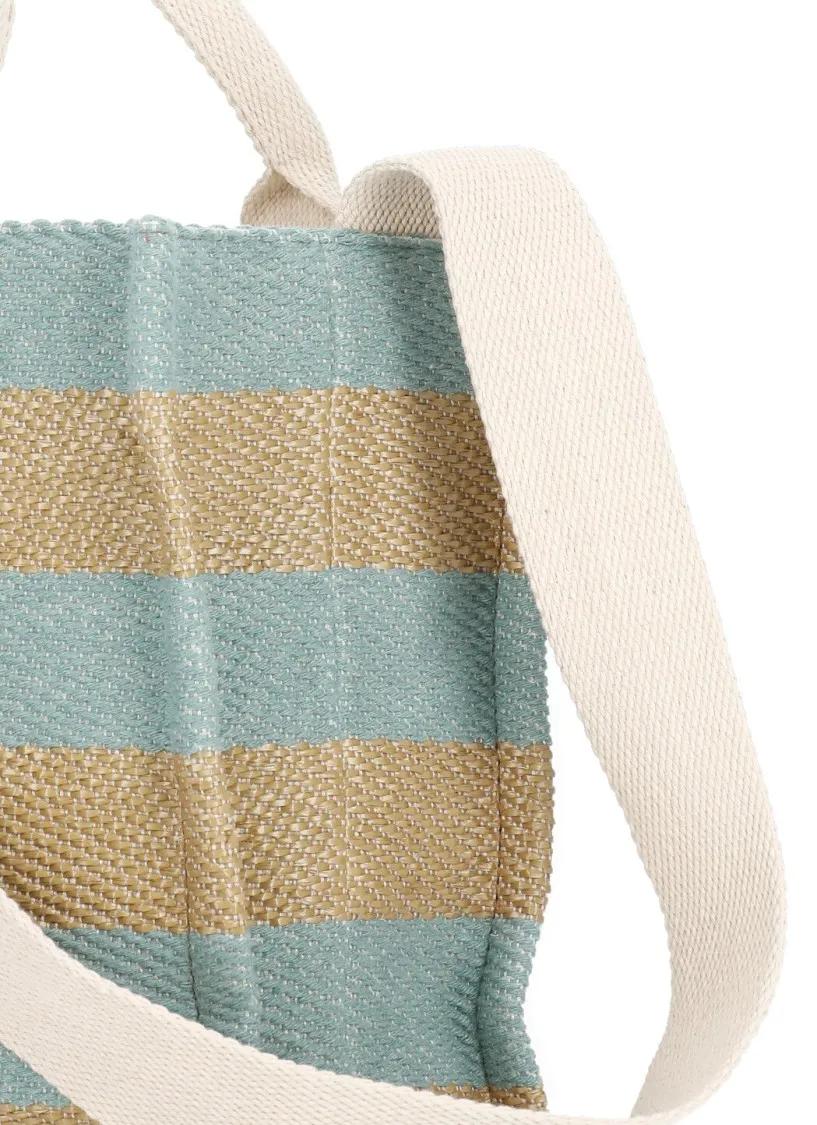 Marni Shoppers & Totes Light Blue Rafia Shopping Bag in blauw