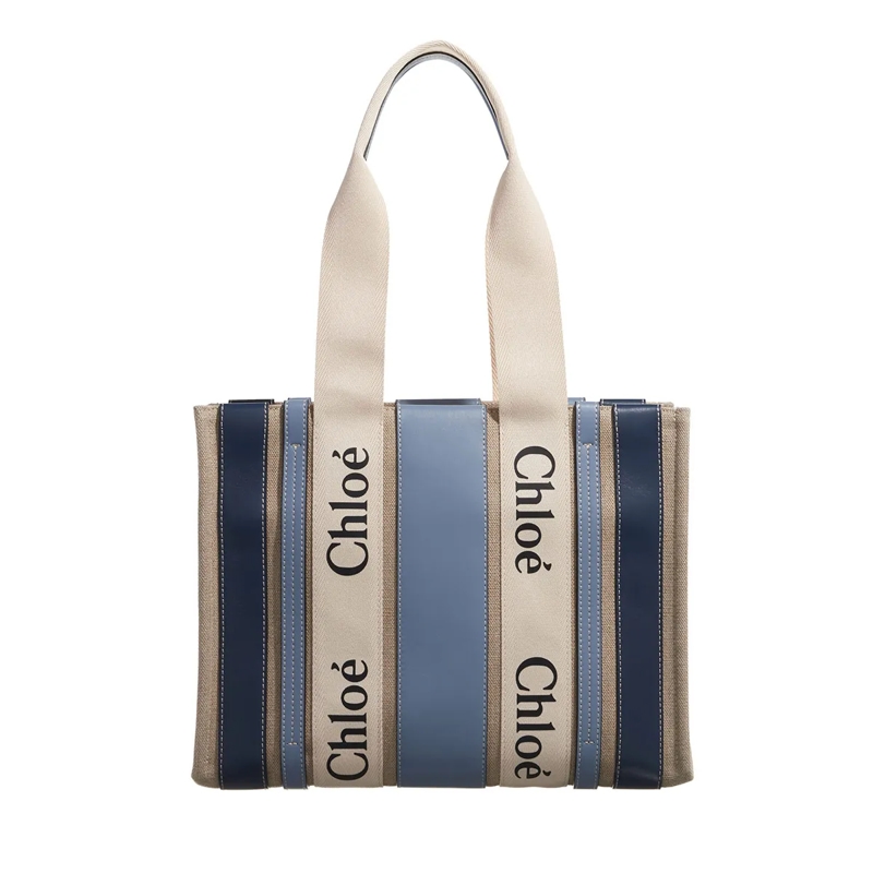 Chloé Tote Woody Medium Tote Bag Blue(Image 2)