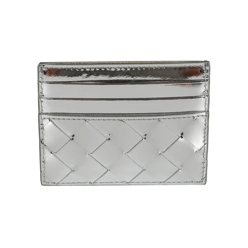 Bottega Veneta Silver-Tone Intrecciato Wallet Silver Plånbok