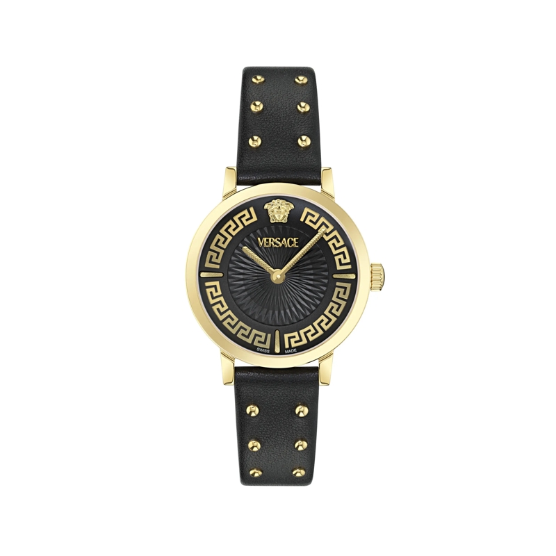 Versace Quarzuhr Quarz Analog Uhr Greca Fortuna (Wc-0A) schwarz