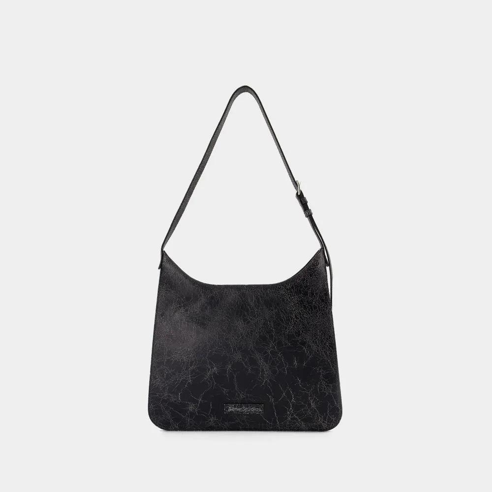 Acne Studios Hobo bags Platt Shoulder Bag Leather Black in zwart