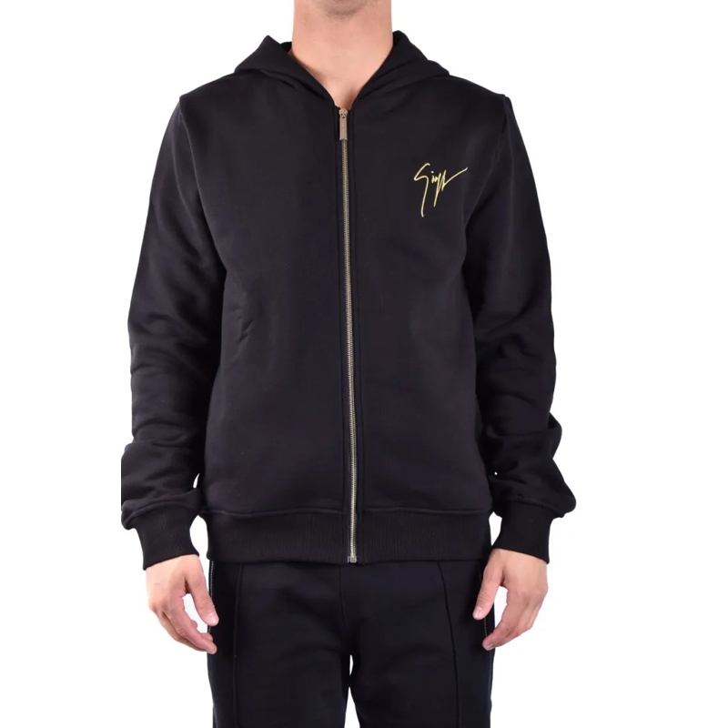 Giuseppe Zanotti  Black Cotton Jacket With Hood Black