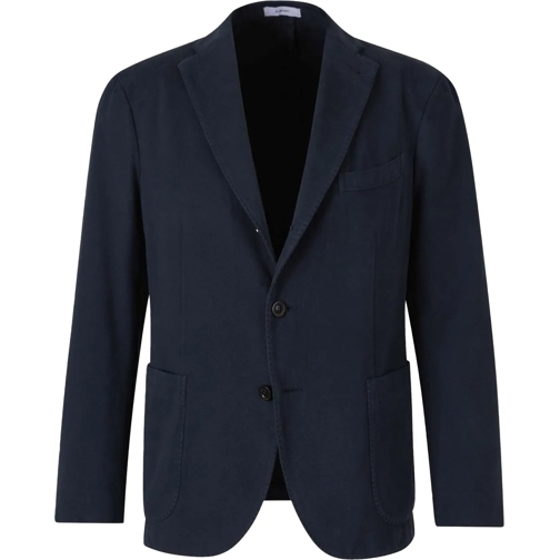 Boglioli Vestes en duvet Straight Cotton Blazer blau