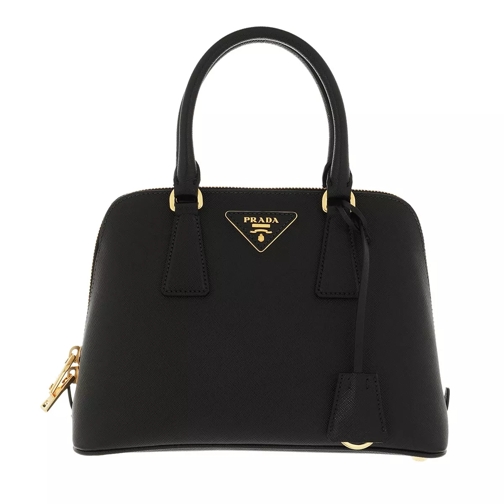 Prada Galleria Shoulder Bag Leather Black Rymlig shoppingväska