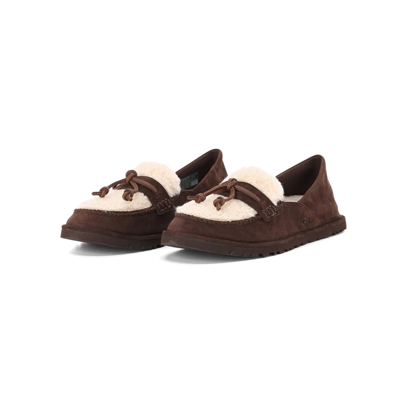 UGG Chaussures Loafer Zora aus Veloursleder braun