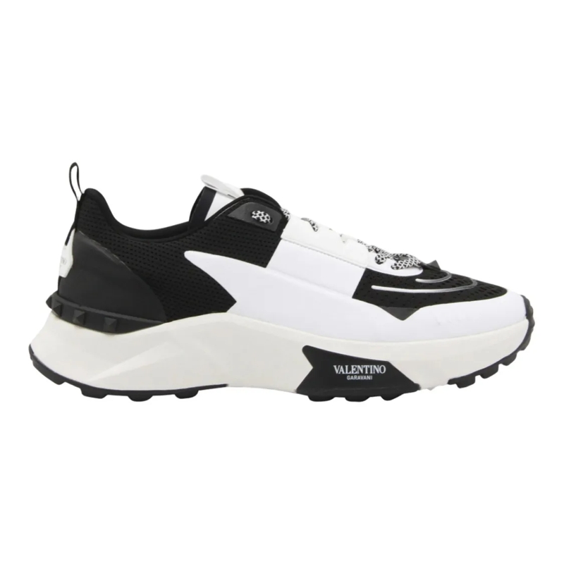 Valentino Garavani Low-Top-Sneaker Black And White Color Block Sneakers White