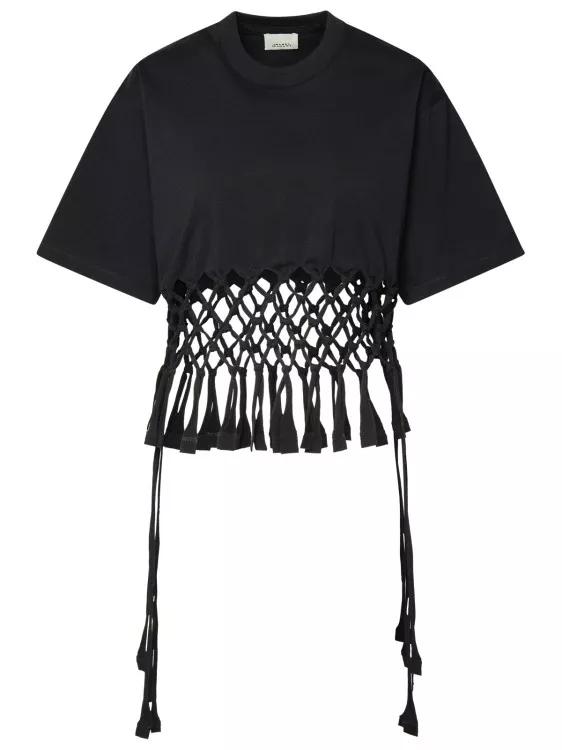 Isabel Marant - Texana%27 Black Cotton T-Shirt - Größe M - black