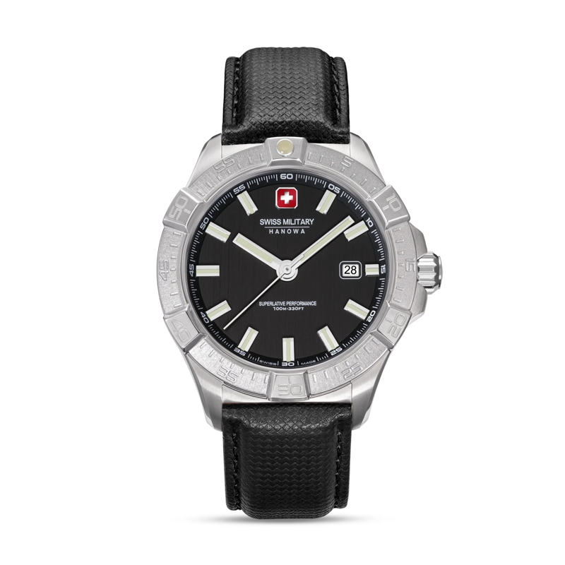 Swiss Military Hanowa Quarzuhr Quarzuhr Jockworth- Anzeige: 3 Zeiger- Qualität braun