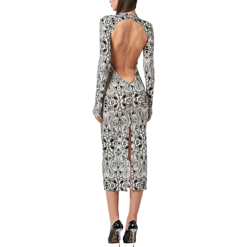 Philipp Plein Maxikleid Langes Kleid Gothic Plein nude(Image 2)