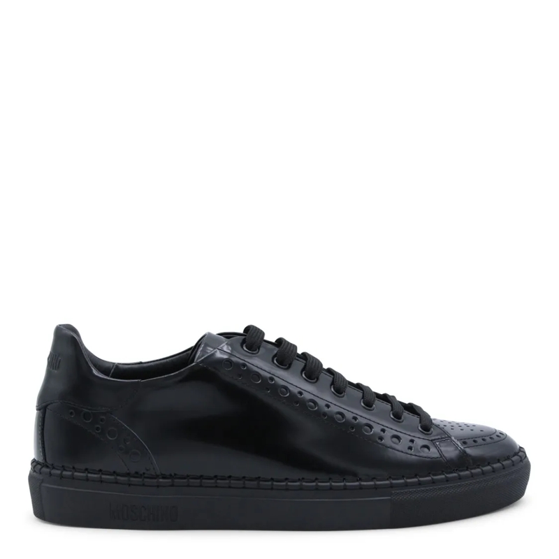 Moschino Sneaker basse Classic Lace-Up Low-Top Sneakers Black
