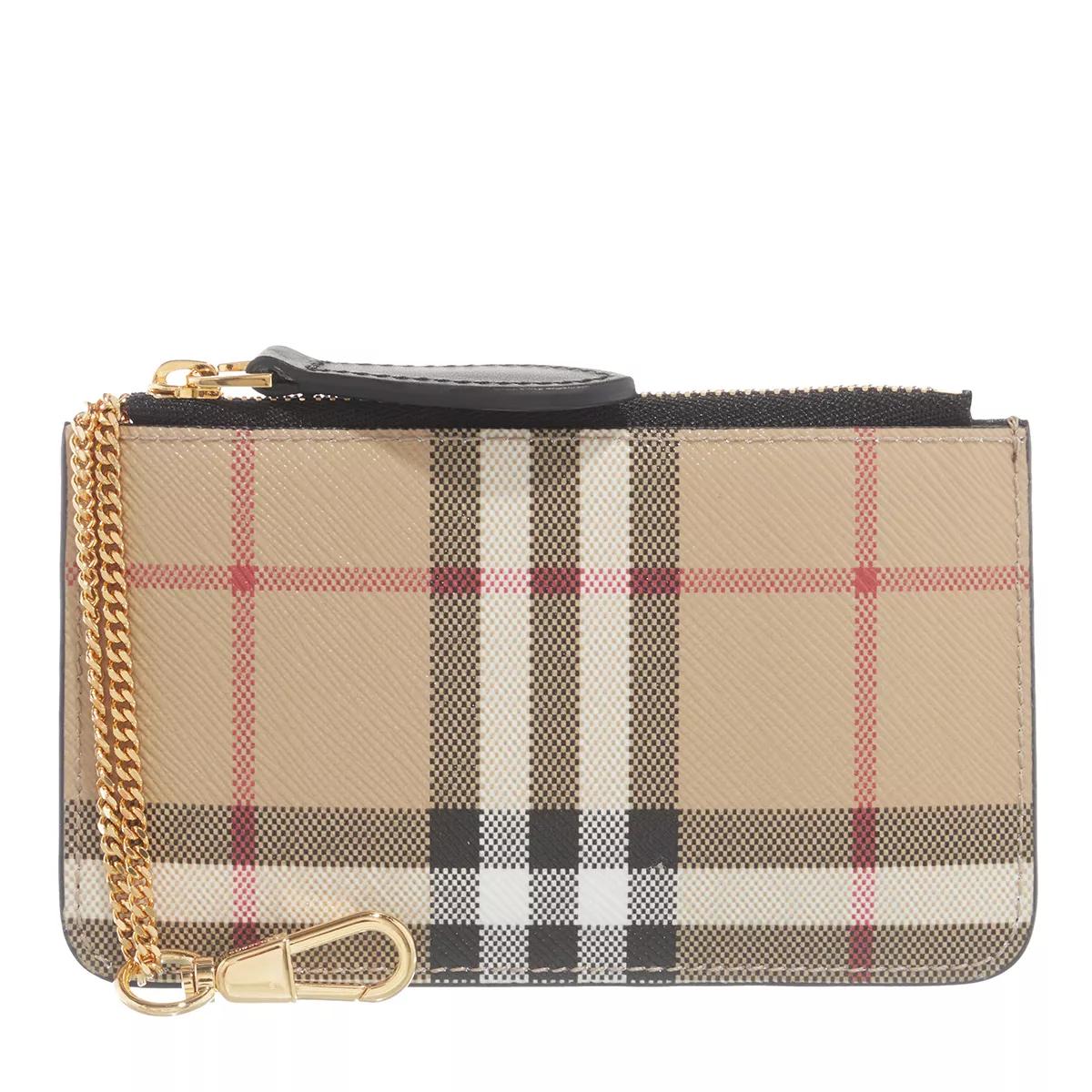 Burberry New Kelbrook Canvas Check Zip Wallet Beige/Black ...