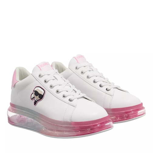 Karl Lagerfeld KAPRI KUSHION Karl NFT Lo Lace White Lthr w/Pink Plateau Sneaker