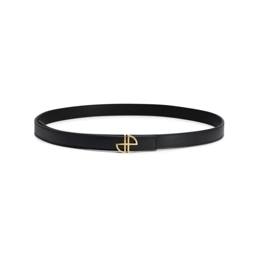 Patou Gürtel Black Calf Leather Belt Black