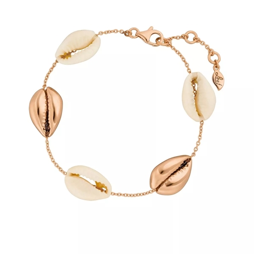 Leaf Bracelet Cowrie Shells Silver Rose Gold-Plated Armband