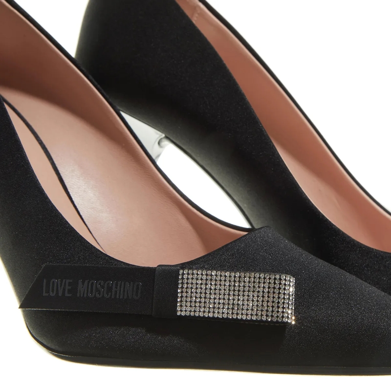 Love Moschino Pumps Shiny Flat Bow Scarpa Donna Nero(Image 3)