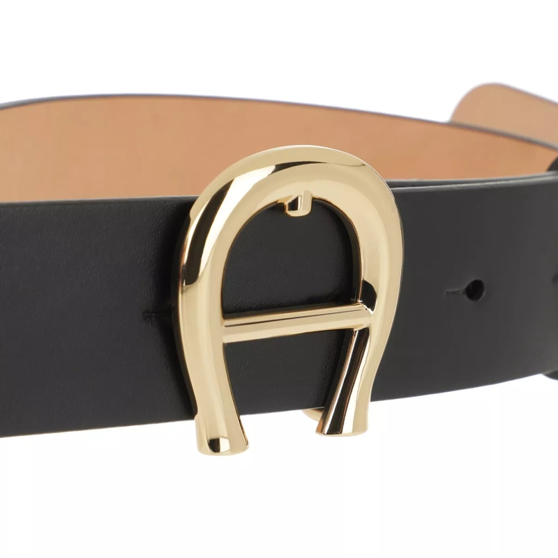 AIGNER Ledergürtel Logo Black(Image 4)