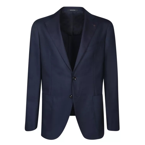 Tagliatore Single-Breasted Cashmere Jacket Blue 