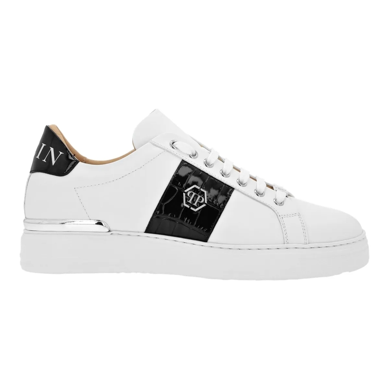 Philipp Plein Low-Top-Sneaker Lo-Top Turnschuhe Hexagon weiss