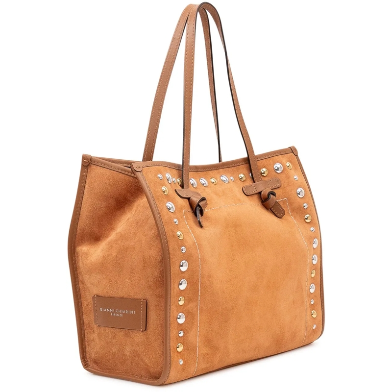 Gianni Chiarini Shopper Borsa Marcella Tote con Borchie beige(Image 2)