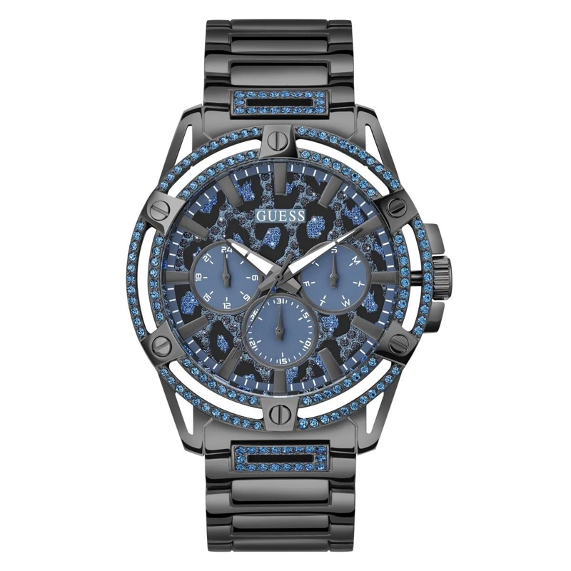 Guess Automatikuhr Quarz Analog Uhr King grau