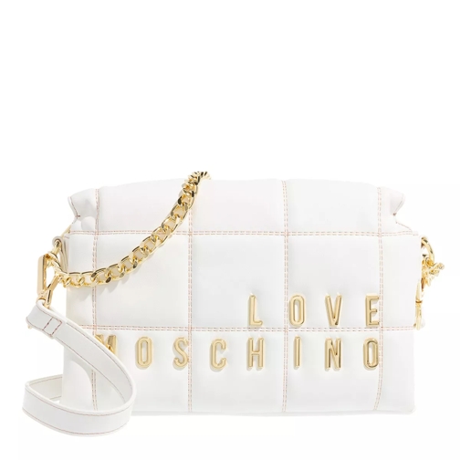 Love Moschino Embroidery Quilt Bianco Cross body-väskor