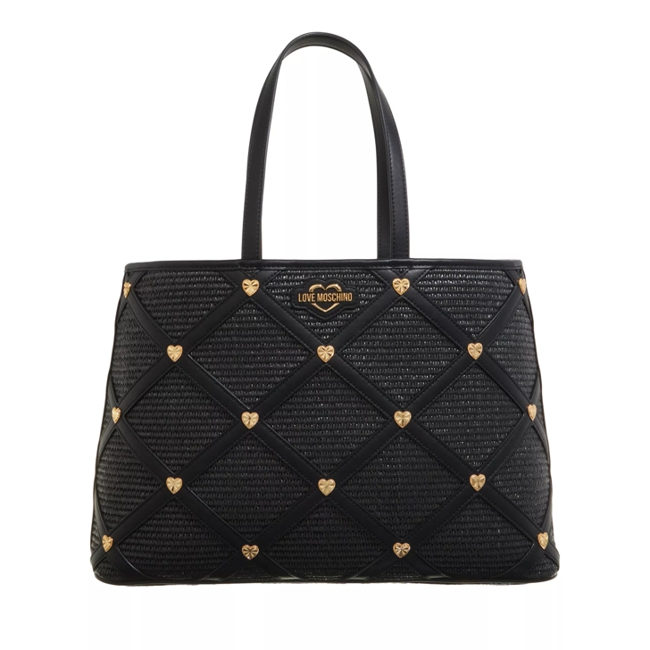 Love Moschino Shopper Raffia Black