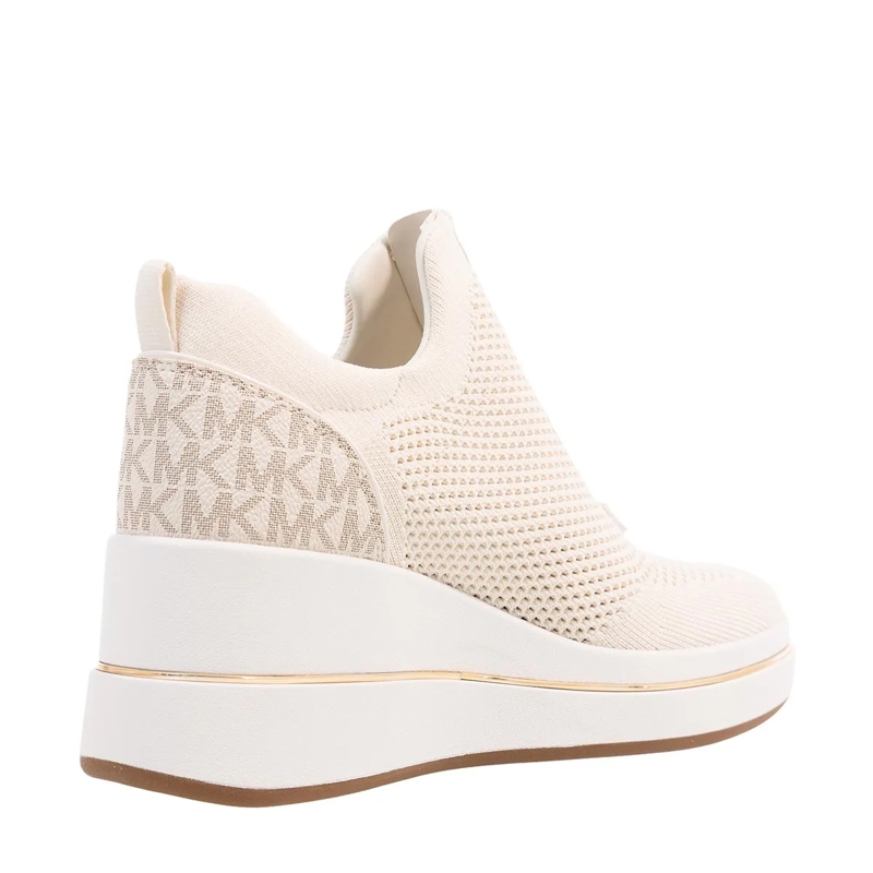 MICHAEL Michael Kors Low-Top-Sneaker Emmy Wedge Zip Slip On Vanilla Mlti(Image 3)