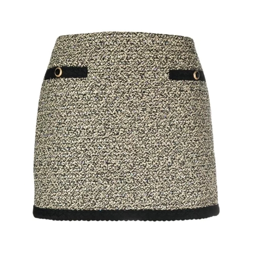 Alessandra Rich Sequinned Tweed Miniskirt Grey 