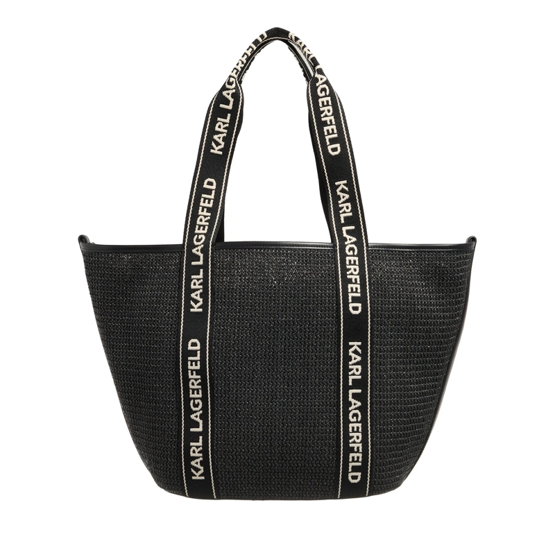 Karl Lagerfeld Shopper K/Essential Raffia Bag Black