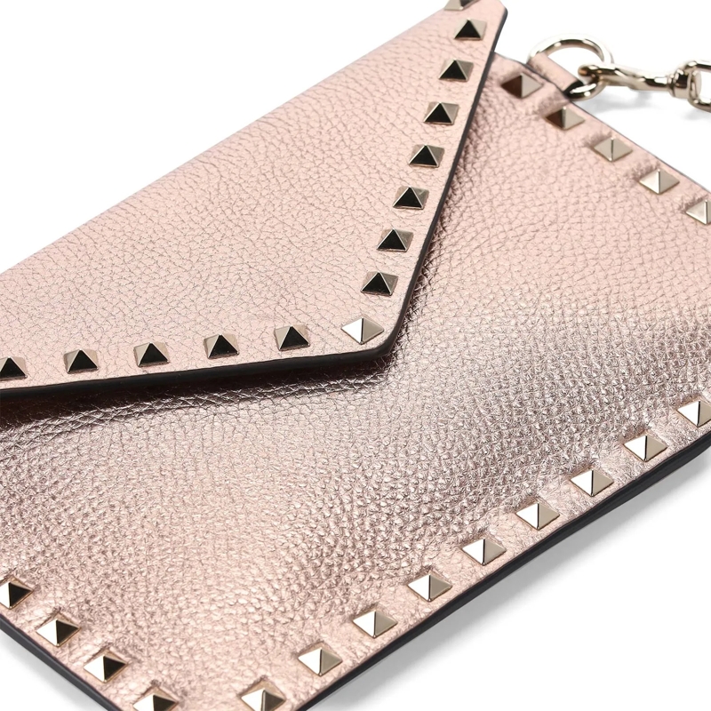 Valentino Garavani Crossbody Bag Clutch aus genarbtem Kalbsleder pink(Image 3)