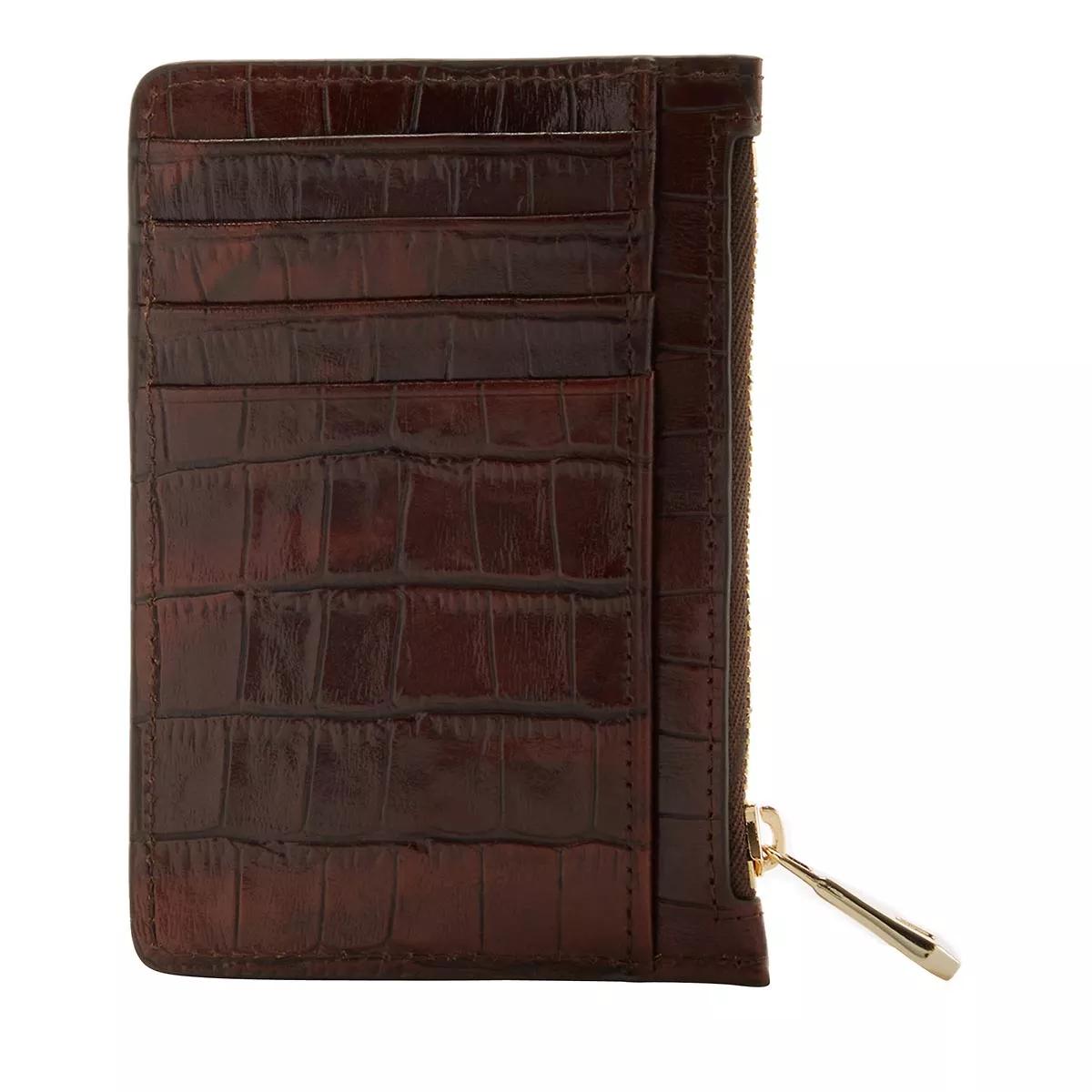 Thumbnail - Isabel Bernard Portemonnaie - Honoré Aveline Croco Brown Calfskin Leather Card H - Gr. unisize - in Braun - für Damen