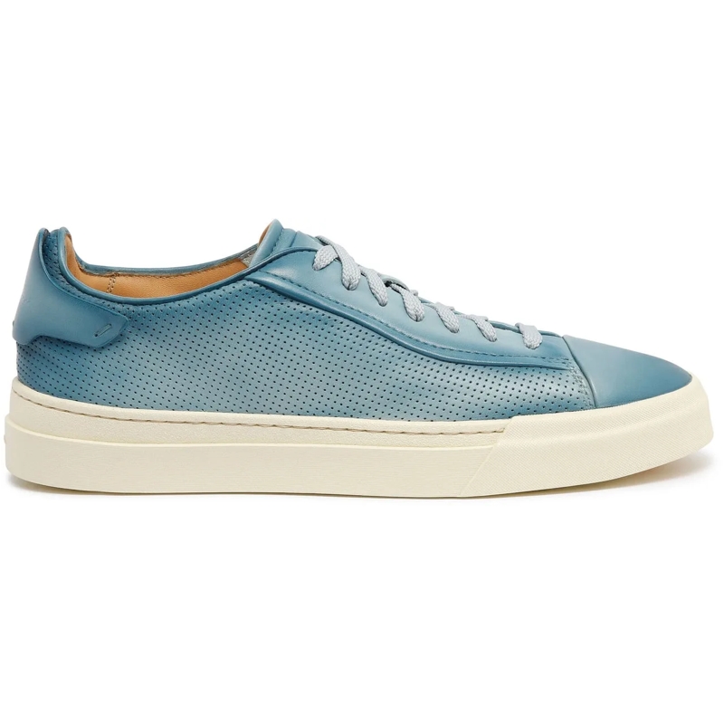 Santoni Low-Top-Sneaker Men's leather sneaker weiß