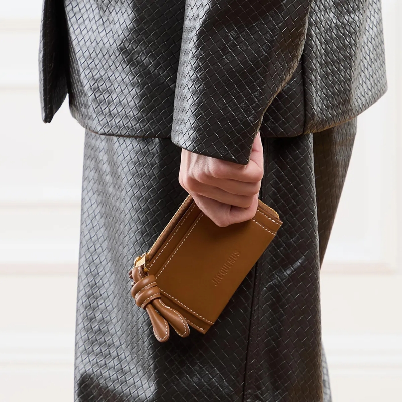 Jacquemus Portemonnaie mit Zip-Around-Reißverschluss Le Porte-Cartes Tourni braun(Image 3)