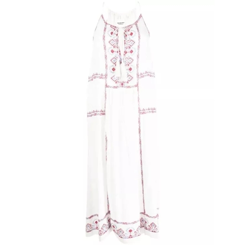 Etoile Isabel Marant Embroidered Cotton Dress White 