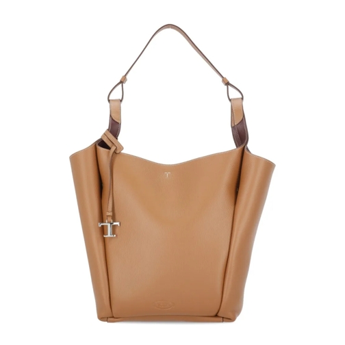 Tod's Leather Shoulder Bag Brown Schoudertas