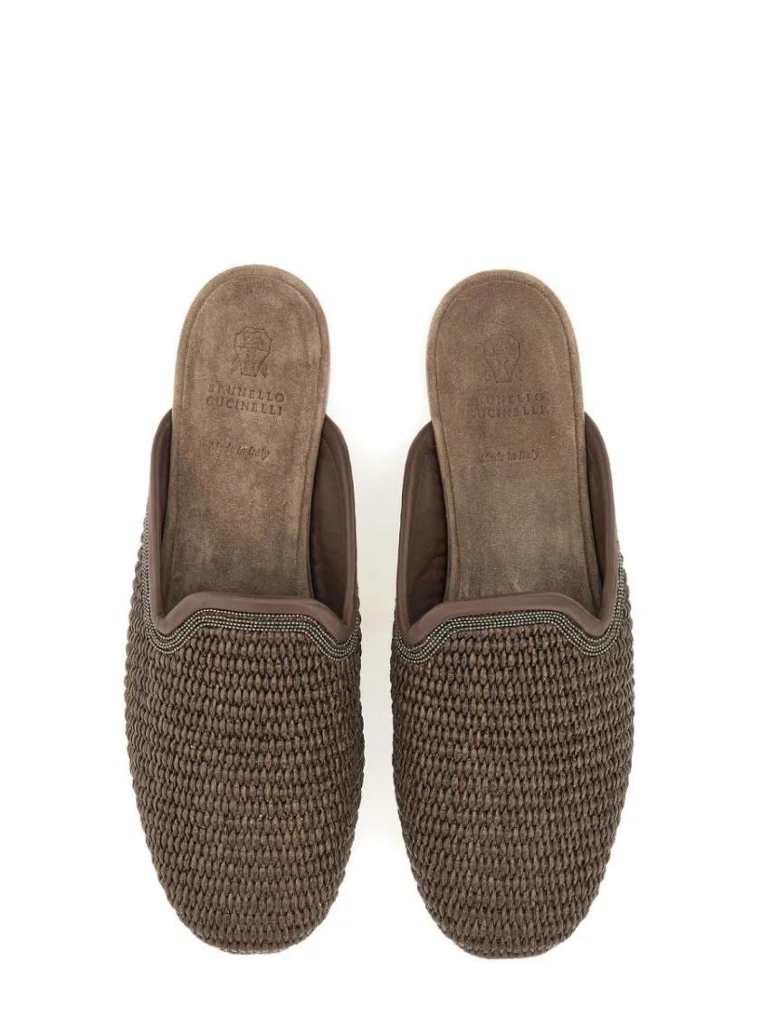 Thumbnail - Techno Raffia Slipper - Gr. 36 (EU) - in Braun