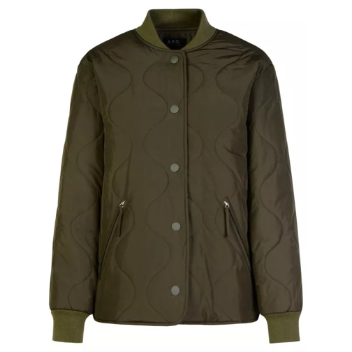 A.P.C. Camila' Military Khaki Polyester Jacket Black 