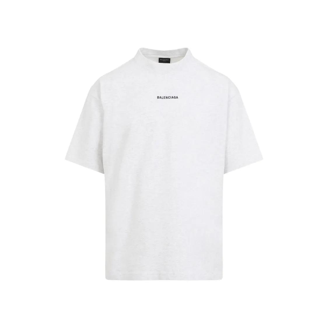 Balenciaga - Medium Fit Light Grey Cotton T-Shirt - Größe M - grau