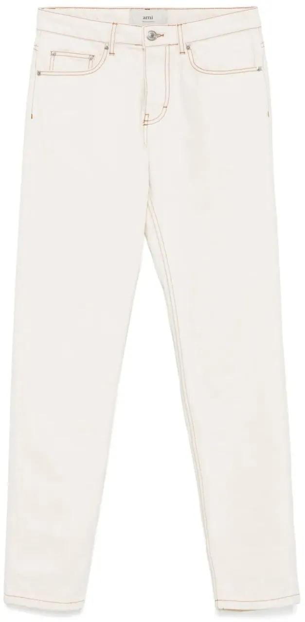 Thumbnail - AMI Paris - jean a patch logo - Größe 29 - beige