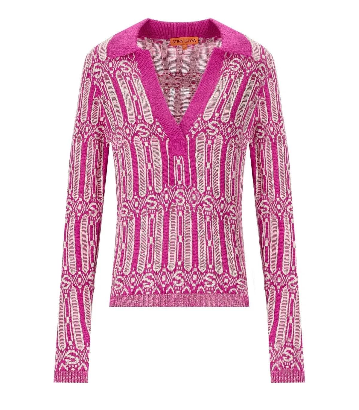 Stine Goya - STINE GOYA KIZA FUCHSIA PULLOVER - Größe XS - pink