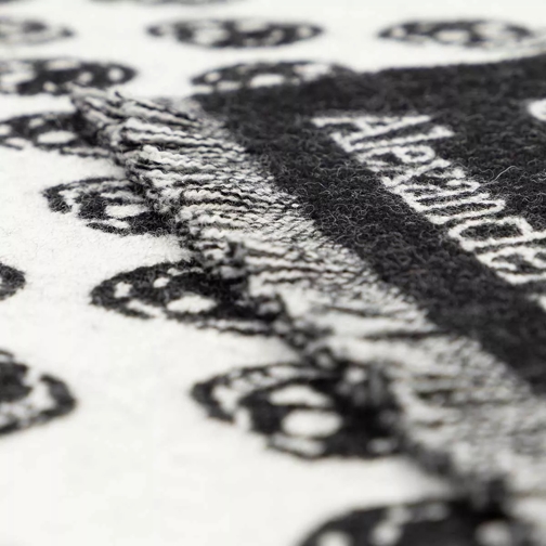 Alexander McQueen Écharpe en laine Skull Scarf Black Ivory (Image 2)