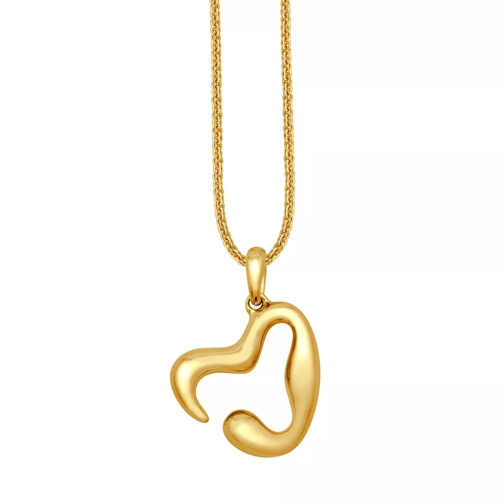 Pukka Berlin Nimbus Heart Pendant Yellow Gold Kurze Halskette