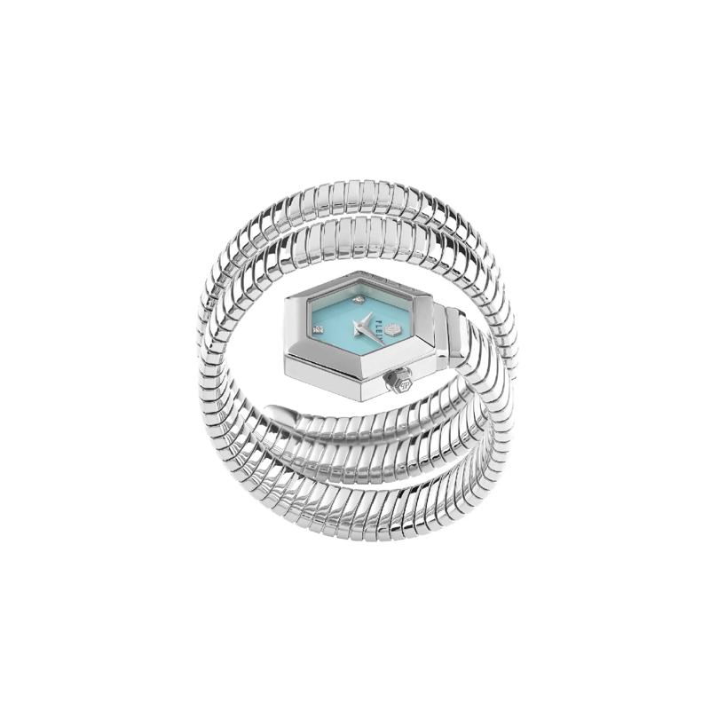 Philipp Plein Quarzuhr Quarz-Analoguhr $Nake Hexagon silber(Image 3)