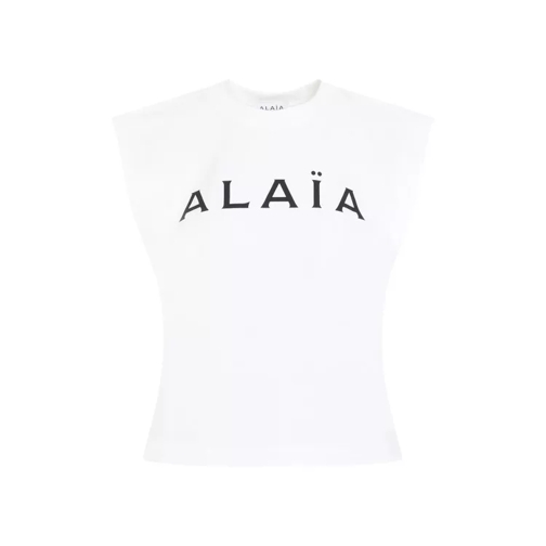 Alaia Logo Cotton T-Shirt White 