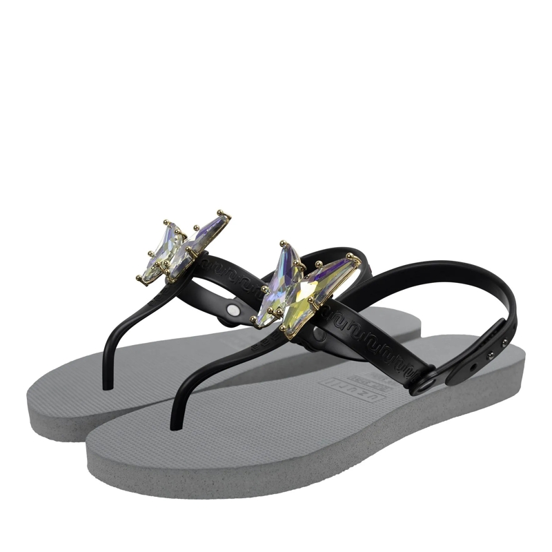 UZURII Flip Flops Zehentrenner Selena Butterfly Chrystal silber(Image 2)